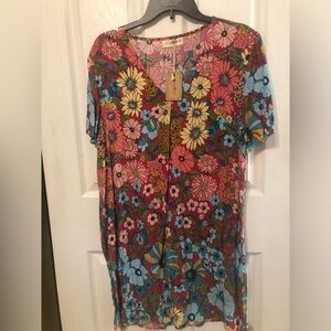NWT Natural Life Colorful Floral Dress